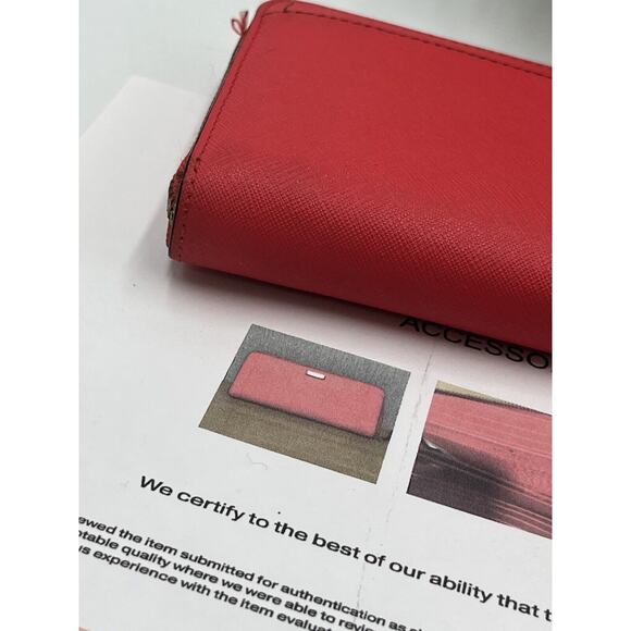 Authenticated Kate Spade New York Laurel Way Neda Accordion Zip Wallet Red Chili - Picture 7 of 12